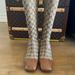 Gucci Shoes | Gucci Knee High Heeled Women’s Boots Classic Print Size 9.5 | Color: Brown/Tan | Size: 9.5