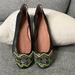 Anthropologie Shoes | Anthropologie Jasper And Jeera Leather Jeweled & Beaded Round Toe Ballet Flats | Color: Black/Green | Size: 8
