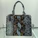 Coach Bags | Coach Snakeskin Multicolor Crossbody Leather Handbag | Color: Black/Blue | Size: Os