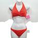 Kate Spade Swim | Kate Spade Palm Beach Knotted Halter Bikini Top Swim Bottom 2pc Set Hot Cherry S | Color: Orange/Red | Size: S