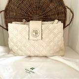 Kate Spade Bags | Kate Spade Ivory Quilted Chain Shoulder Purse Bag Gold Hardware | Color: Cream | Size: 15” L X 20” H