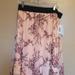 Lularoe Skirts | New With Tags Lularoe Lola Skirt, Size Xl,Peach Floral Pattern With Brown | Color: Black/Brown/Green | Size: Xl