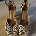 Anthropologie Shoes | Anthropologie Klub Nico Floristry Cutwork Heels Nude Size 8 | Color: Cream | Size: 8