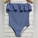 J. Crew Swim | J. Crew Blue Stiped Strapless Ruffle One Piece Swimsuit 4 | Color: Blue/White | Size: 4