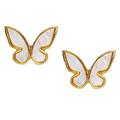 Kate Spade Jewelry | Kate Spade In A Flutter Mother Of Pearl Butterfly Earrings | Color: Gold/White | Size: Os