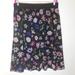 Lularoe Skirts | Lularoe Skirt Floral Lola Skirt Pinks On Black Sz 2x Euc Chiffon W/Elastic Waist | Color: Black/Pink | Size: 2x