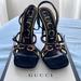 Gucci Shoes | Gucci Black Suede Carmen Crystal Embellished Strappy Sandals | Color: Black | Size: 36 1/2