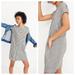 Madewell Dresses | Madewell Womens Linen Stripe-Play Button-Back Tee Dress Size S | Color: Gray/White | Size: S