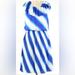 Lilly Pulitzer Dresses | Lilly Pulitzer Blue/White Stripes Pleated Off-Shoulder Dress | Color: Blue/White | Size: Xs