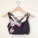 Athleta Intimates & Sleepwear | Athleta Strappy Floral Sports Bra, M | Color: Purple/White | Size: M