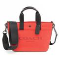 Coach Bags | Coach C9879 Women's Leather,Canvas Handbag,Shoulder Bag Black,Red Color | Color: Black | Size: Os