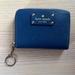 Kate Spade Accessories | Kate Spade New York Blue Saffiano Leather Cardholder/Coin Purse Keychain | Color: Blue/Gold | Size: Os