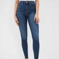American Eagle Outfitters Jeans | American Eagle Outfitters Super Hi Rise Jegging Crop Raw Hem Jeans Size 0 R | Color: Blue | Size: 0
