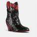 Coach Shoes | Coach Western Sequin Embellished Boots In Black & Red 5.5 | Color: Black/Red | Size: 5.5