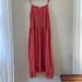 Free People Dresses | Intimately Free People Red Midi Dress, Knit Lace Trim, Adjustable Straps | Color: Orange/Red | Size: S
