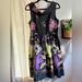 Anthropologie Dresses | Corey Lynn Calter A-Line Silk Blend Floral Dress | Color: Black/Purple | Size: 8