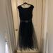 Zara Dresses | Long Black Dress, With Belt. Elegant. Size Xl. Zara. | Color: Black | Size: Xl