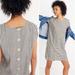 Madewell Dresses | Madewell Button Back Linen Stripe Dress | Color: Gray/White | Size: Xxs