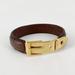 Gucci Jewelry | Gucci Brown Leather Gold Belt Buckle Bangle Bracelet | Color: Brown/Gold | Size: Os