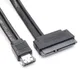 Adaptateur de disque dur SATA 7 + 15 broches vers alimentation ESATA USB 2.0 5V 12V Combo vers 2.5