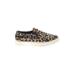 Steve Madden Sneakers: Slip-on Platform Boho Chic Tan Leopard Print Shoes - Women's Size 7 1/2 - Almond Toe