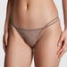 Women's PINK Dot Mesh Thong Panty