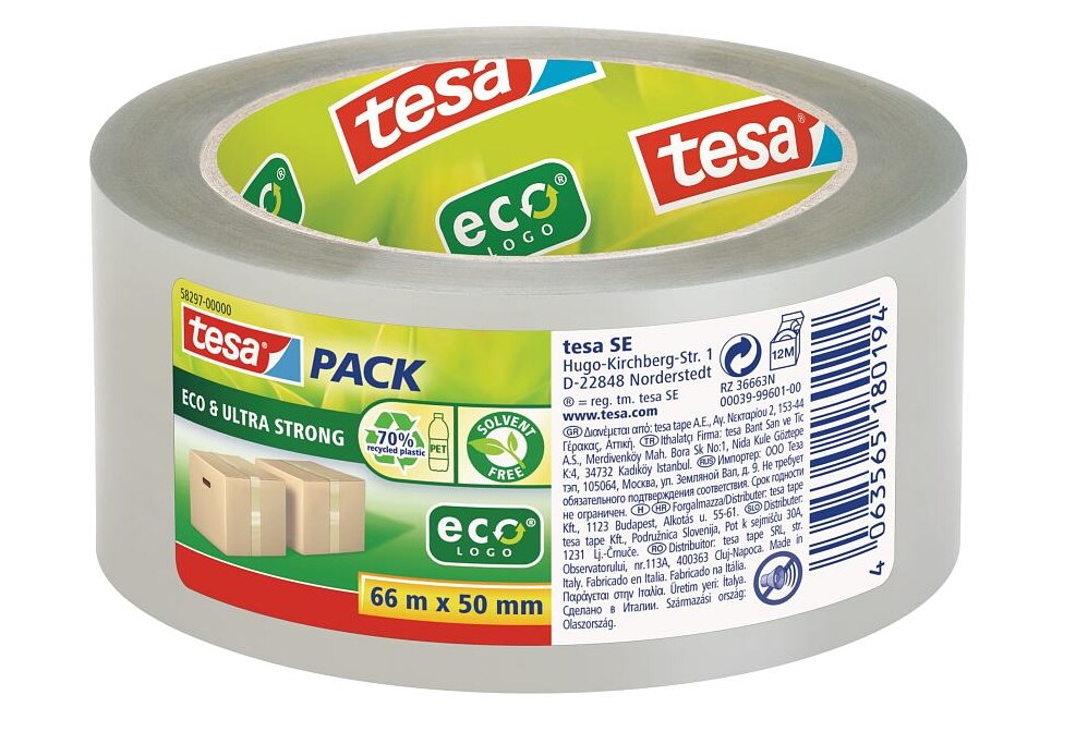 tesa Packband Eco & Ultra Strong 58297-00000-00 50mmx66m tr Image