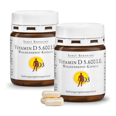 Sanct Bernhard Vitamin D3 5.600 I.e. Wochendepot-Kapseln 52 St Depot-Kapseln