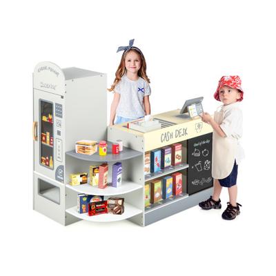 Costway Kids Grocery Store Playset with Cash Regis...