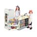 Costway Kids Grocery Store Playset with Cash Register POS Machine-Gray