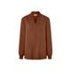 Langarmshirt mit V-Ausschnitt, cognac