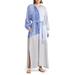 Makeda Long Sleeve Tie Belt Cotton Blend Cover-up Dress