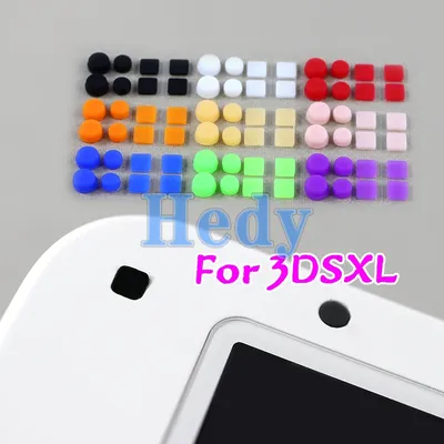 2sets Neue Obere und Untere Schraube Gummi Füße Abdeckung Für 3DSLL/3DS XL Schraube Staub Stecker Image