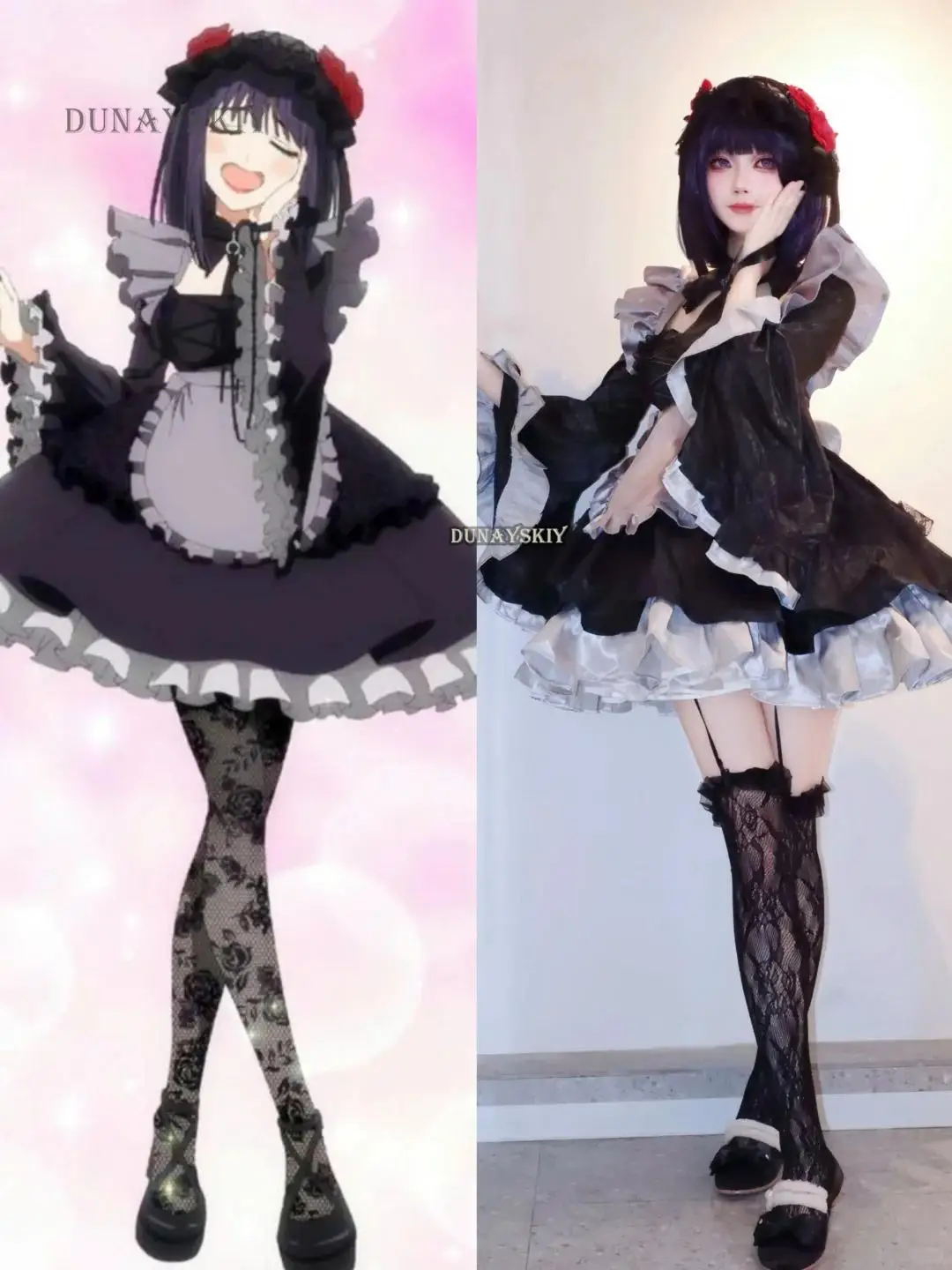 Marin Kitagawa Cosplay Perücke Kostüm Für Frauen Halloween Sexy Maid Lolita Kostüm Full Set Uniform Party Kleid XS-XXXL Image