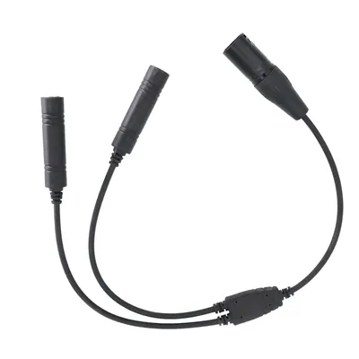 General Aviation GA Dual Plugs (5,2 Mic Plug PJ-068 & 6,3 PJ-055 Lautsprecher Stecker) für Airbus 5Pin XLR Headset Adapter Stecker