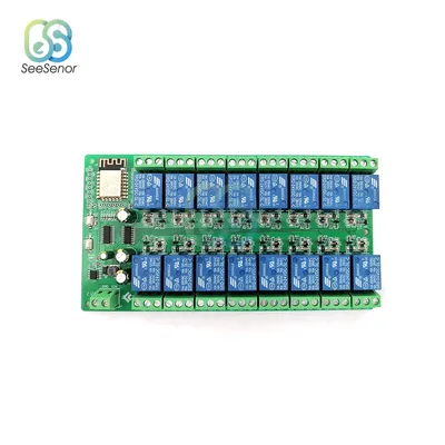 ESP8266 Drahtlose WIFI Relais Modul 16 Kanal ESP-12F Wifi Entwicklung Board DC 5V 12V 24V Image