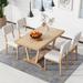 5-Piece Wood Dining Sets, 59" Rectangular Dining Table, 4 Dining Chairs with Padded Seat for Dining Room