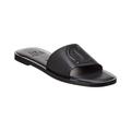 Cl Mule Leather Sandal - Black - Christian Louboutin Flats