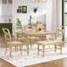 6-Piece Dining Sets, Rectangular Dining Table, 4 Upholstered Dining Chairs and 1 Bench for Dining Room