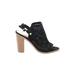 DV by Dolce Vita Heels: Black Print Shoes - Women's Size 6 - Peep Toe