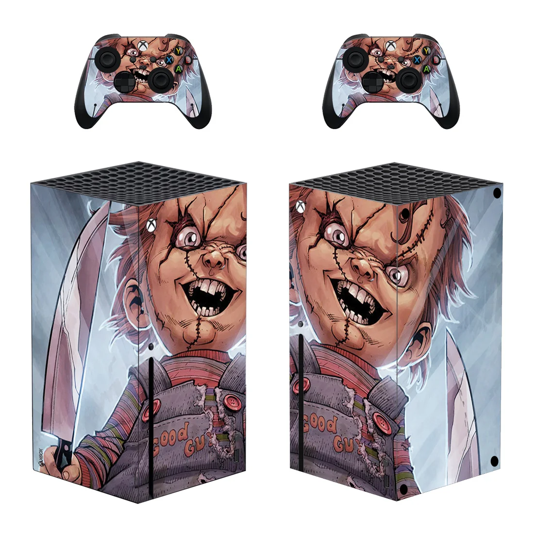 Chucky Skin Sticker Decal Cover for Xbox Series X Console and 2 Controllers Xbox Series X Skin Sticker Vinyl