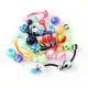 Hot Selling Acrylic Double Headed Round Ball Belly Piercing Minimalist Dopamine Belly Ring Navel