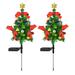 Niusricy Solar Christmas Tree Garden Decor Stake Lights Waterproof Christmas Tree Outdoor Decorations for Lawn Pathway Patio Yard