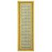 Casavani Yellow Hand Block Printed Jute Area Rugs Hallway and Stair Runner Outdoor Rug 4x20 Feet