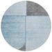 Addison Rugs Chantille ACN717 Sky 8 x 8 Indoor Outdoor Round Area Rug Easy Clean Machine Washable Non Shedding Bedroom Entry Living Room Dining Room Kitchen Patio Rug