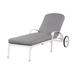 Homestock Retro Relaxation White Aluminum Outdoor Chaise Lounge