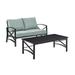 Maykoosh Antique 2Pc Outdoor Metal Armchair Set Oatmeal/Oil Rubbed Bronze - 2 Chairs