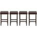 xrboomlife 24 inch Counter Height Rattan Wicker Stools Set of 4 Bistro Pub Backless Barstools Kitchen Dining Room Chairs Indoor Outdoor (Brown)