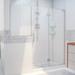 Dreamline Unidoor-X 72-72 1/2 in. W x 72 in. H Frameless Hinged Shower Door in Brushed Nickel D3242436R-04