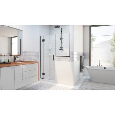 Dreamline DreamLine Unidoor-X 70 - 70 1/2 inch W x 72 inch H Frameless Hinged Shower Door in Matte Black D1283636-09